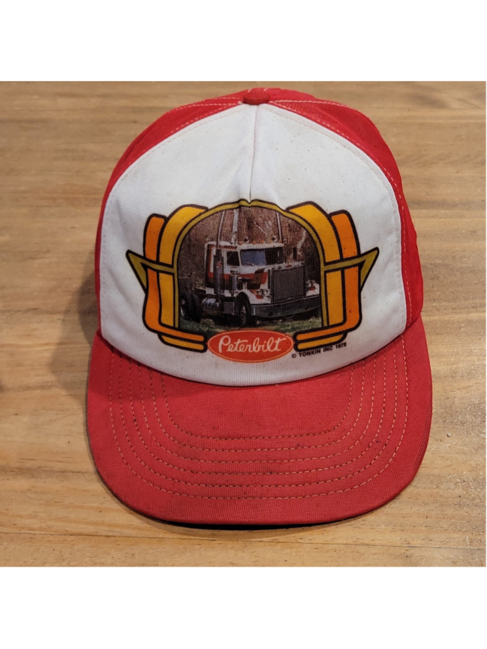 Vintage Peterbilt Hat Snapback 70s Trucker One Size Adjustable Tonkin 1978